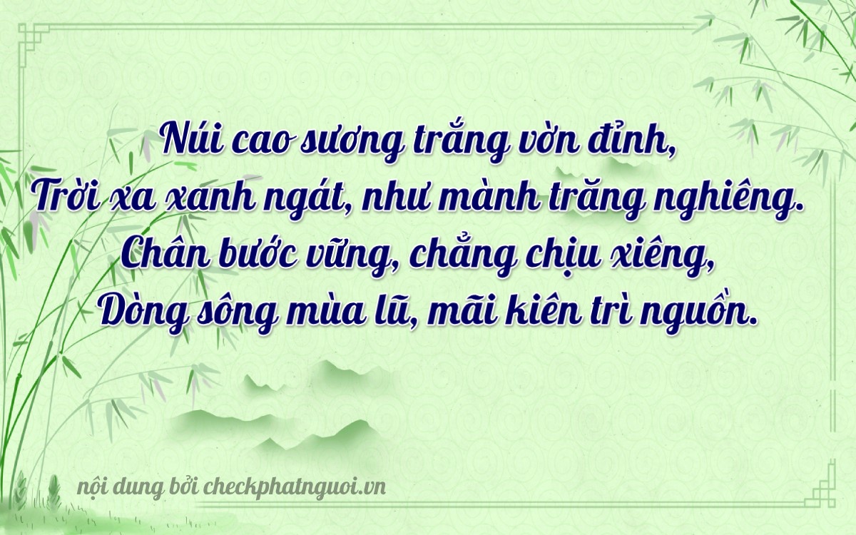 Bài thơ ý nghĩa cho <b>biển số 68D1-77986</b> tại website checkphatnguoi.vn