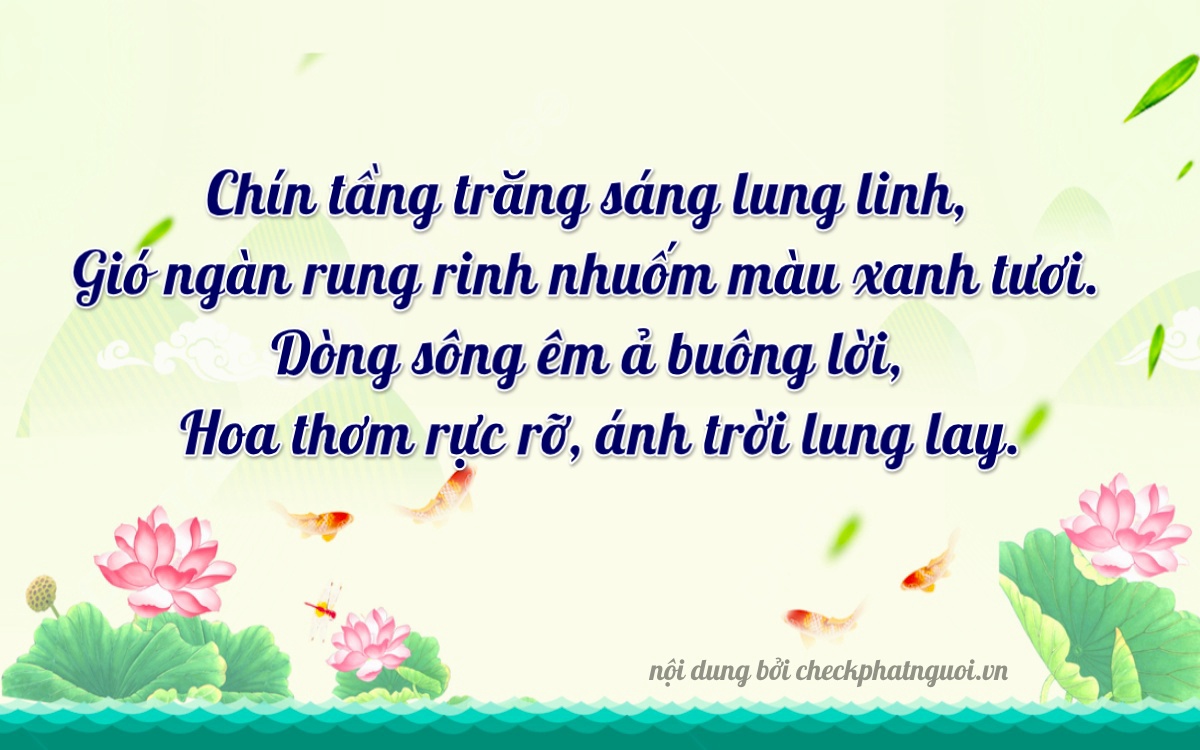Bài thơ ý nghĩa cho <b>biển số 68E1-47926</b> tại website checkphatnguoi.vn