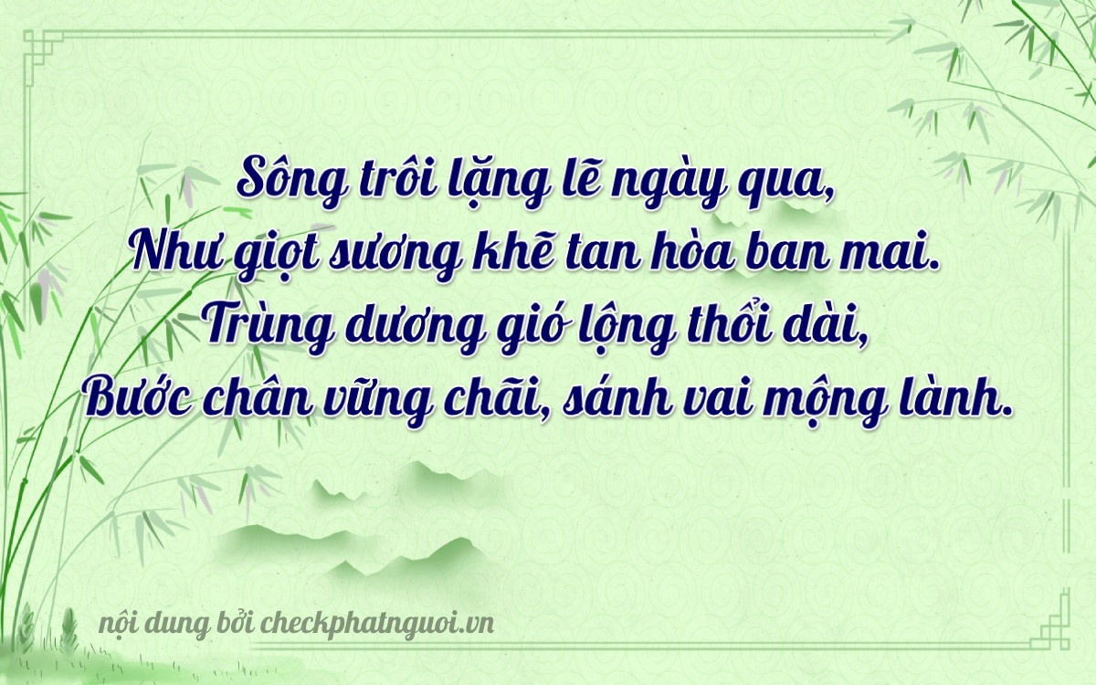 Bài thơ ý nghĩa cho <b>biển số 68E1-56441</b> tại website checkphatnguoi.vn