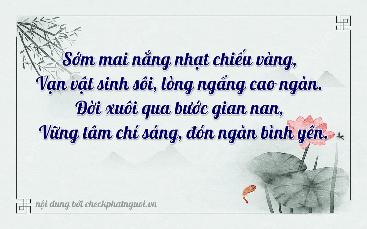 Bài thơ ý nghĩa cho <b>biển số 68F1-12036</b> tại website checkphatnguoi.vn