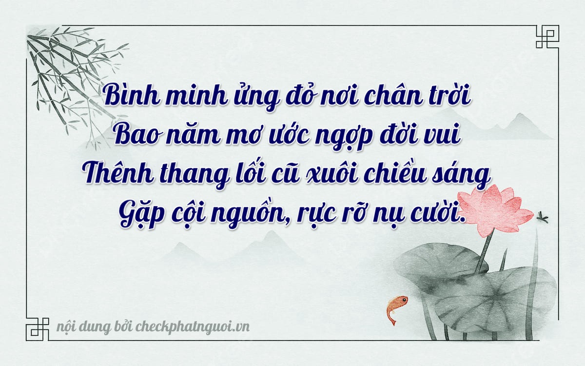 Bài thơ ý nghĩa cho <b>biển số 68F-13339</b> tại website checkphatnguoi.vn