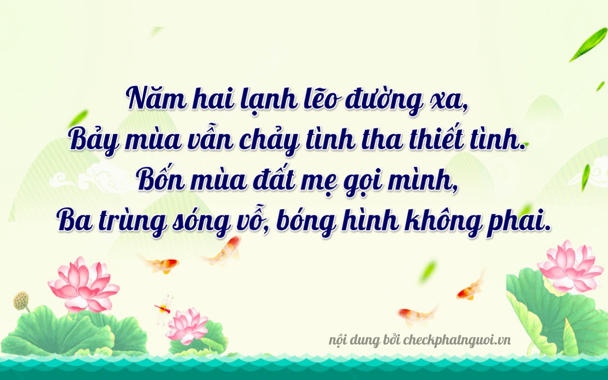 Bài thơ ý nghĩa cho <b>biển số 68F-52737</b> tại website checkphatnguoi.vn