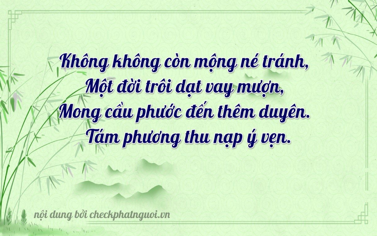 Bài thơ ý nghĩa cho <b>biển số 68G-00181</b> tại website checkphatnguoi.vn