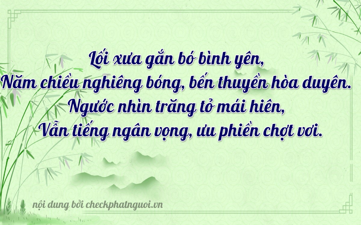 Bài thơ ý nghĩa cho <b>biển số 68G1-05726</b> tại website checkphatnguoi.vn