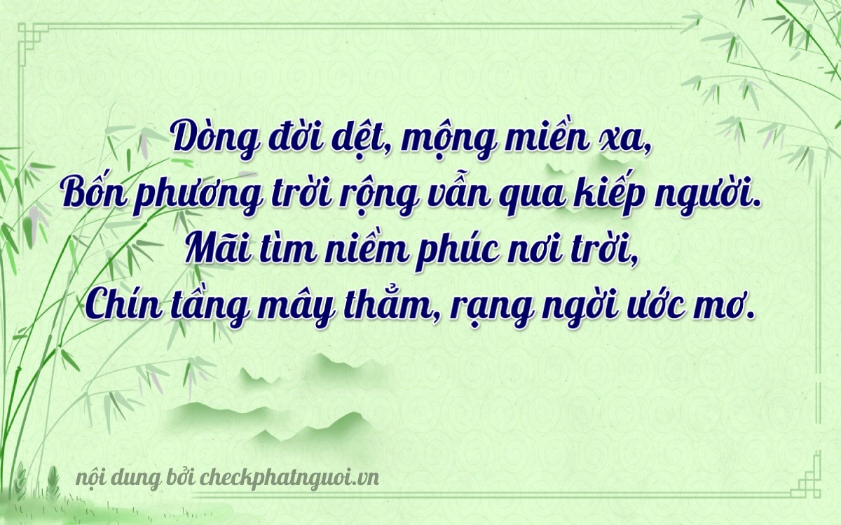 Bài thơ ý nghĩa cho <b>biển số 68G1-40295</b> tại website checkphatnguoi.vn