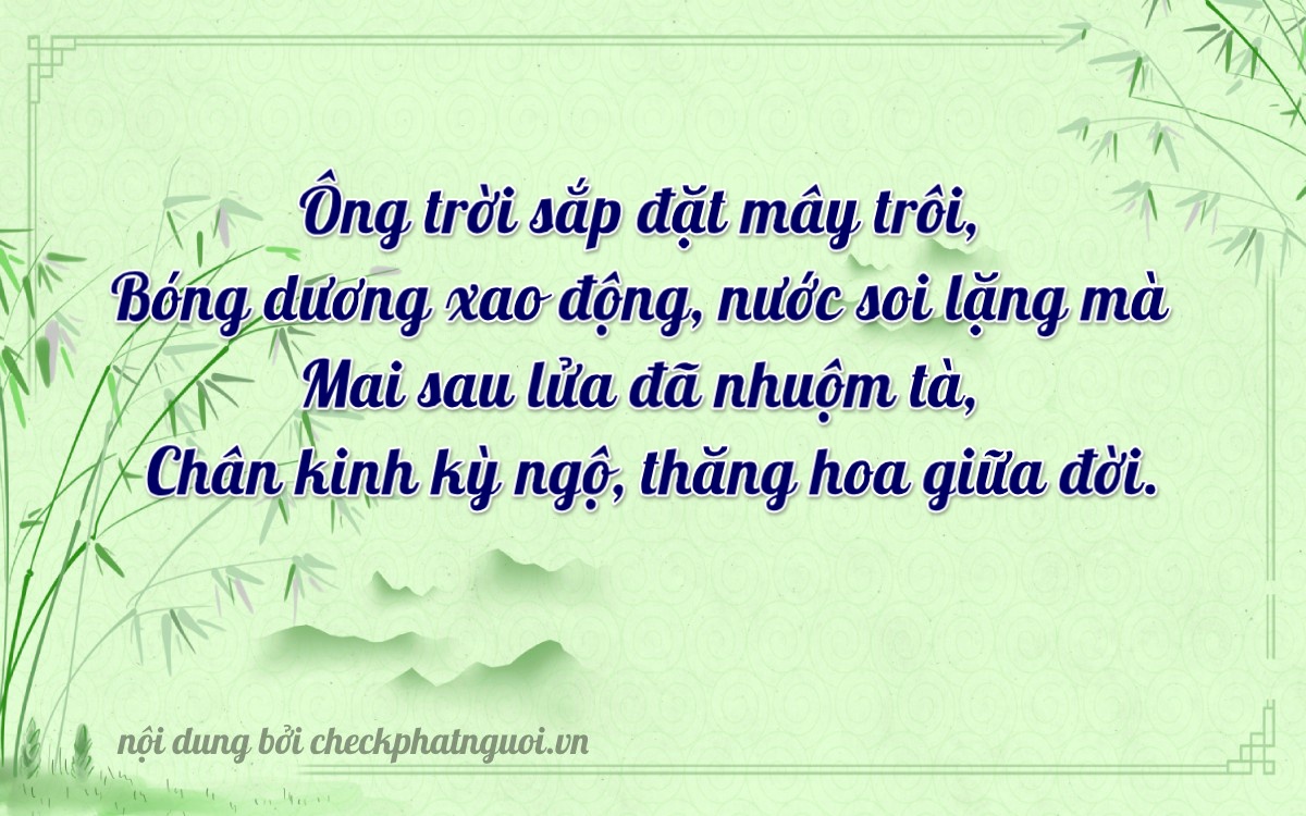 Bài thơ ý nghĩa cho <b>biển số 68G1-90071</b> tại website checkphatnguoi.vn