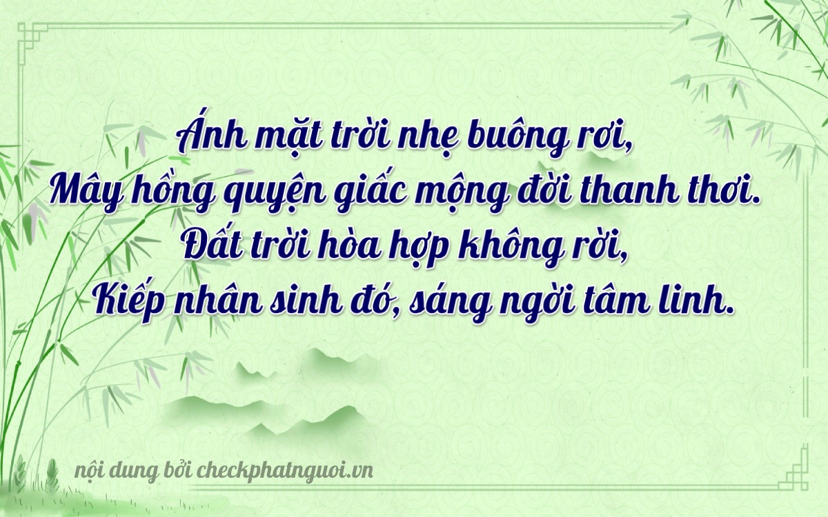 Bài thơ ý nghĩa cho <b>biển số 68G1-94833</b> tại website checkphatnguoi.vn
