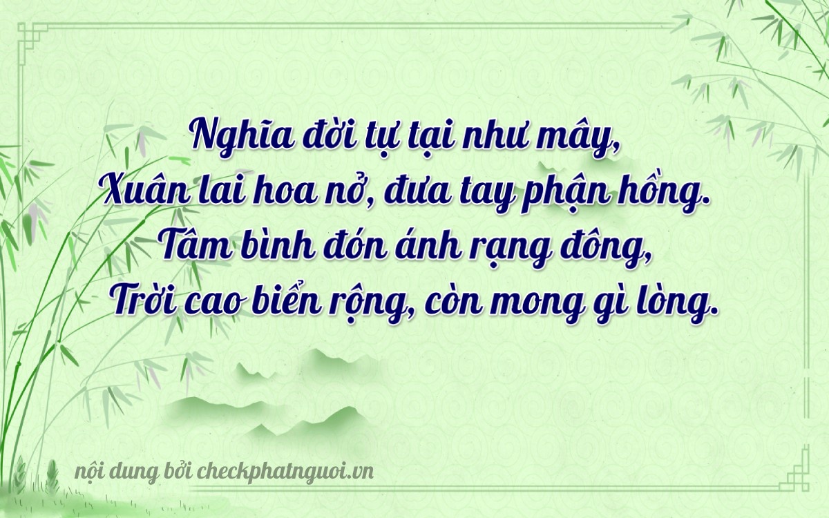 Bài thơ ý nghĩa cho <b>biển số 68G2-01104</b> tại website checkphatnguoi.vn
