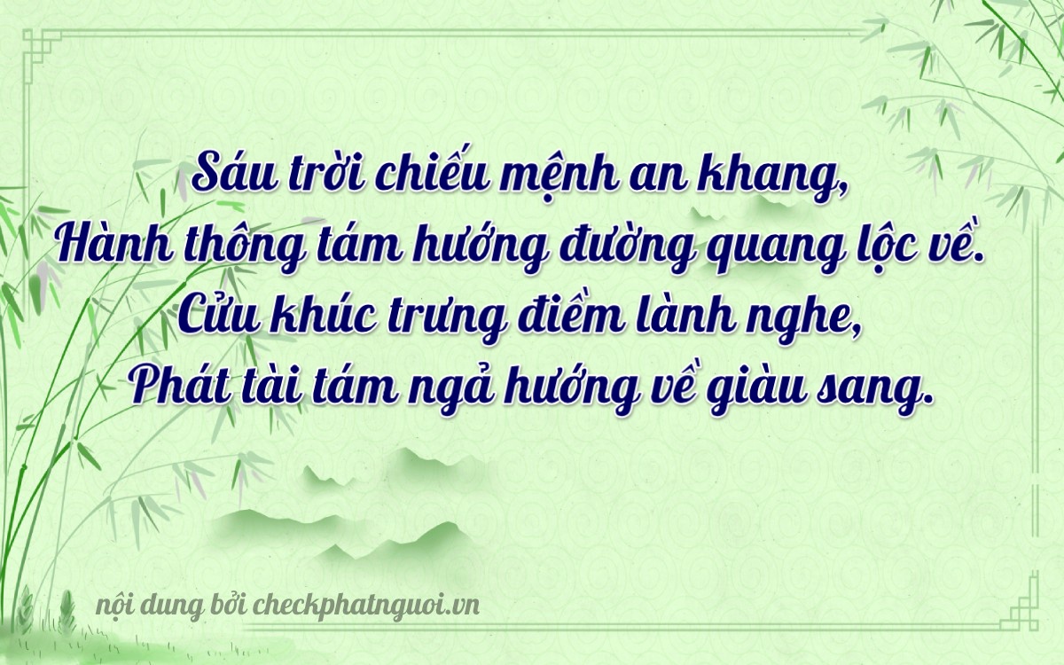 Bài thơ ý nghĩa cho <b>biển số 68G2-06898</b> tại website checkphatnguoi.vn