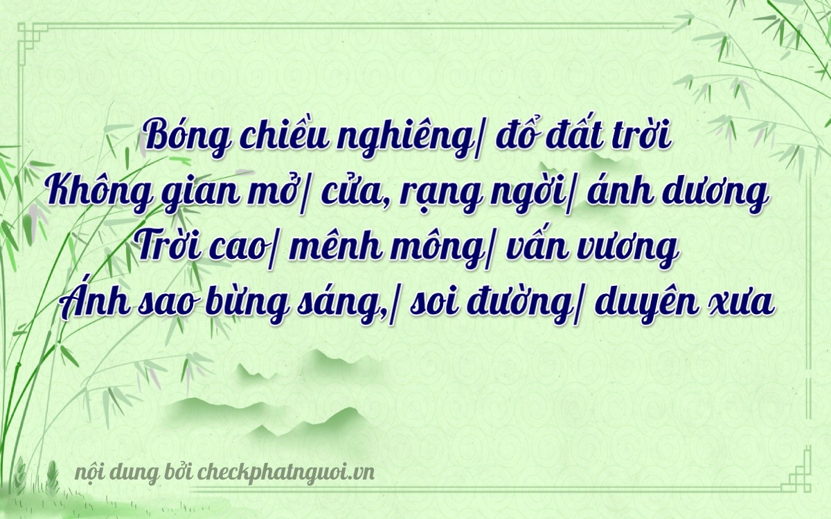 Bài thơ ý nghĩa cho <b>biển số 68GA-02777</b> tại website checkphatnguoi.vn