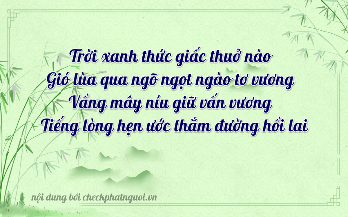 Bài thơ ý nghĩa cho <b>biển số 68GA-04286</b> tại website checkphatnguoi.vn