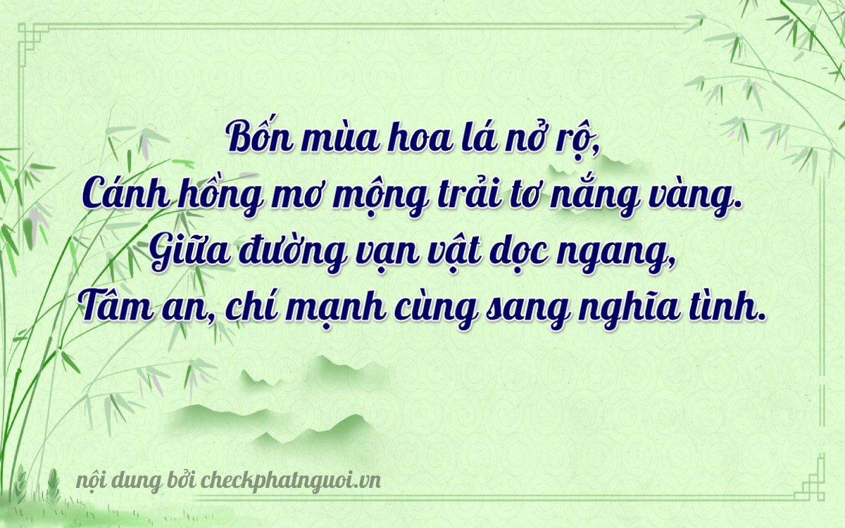 Bài thơ ý nghĩa cho <b>biển số 68H-02804</b> tại website checkphatnguoi.vn