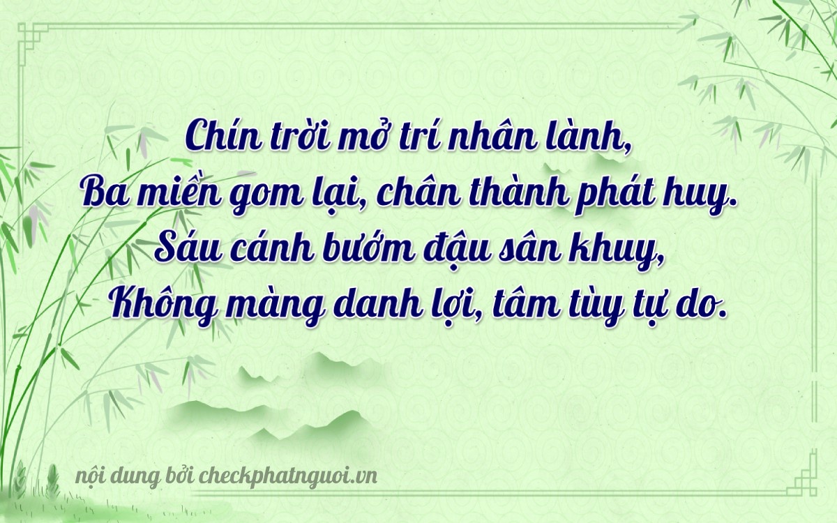 Bài thơ ý nghĩa cho <b>biển số 68H-03600</b> tại website checkphatnguoi.vn