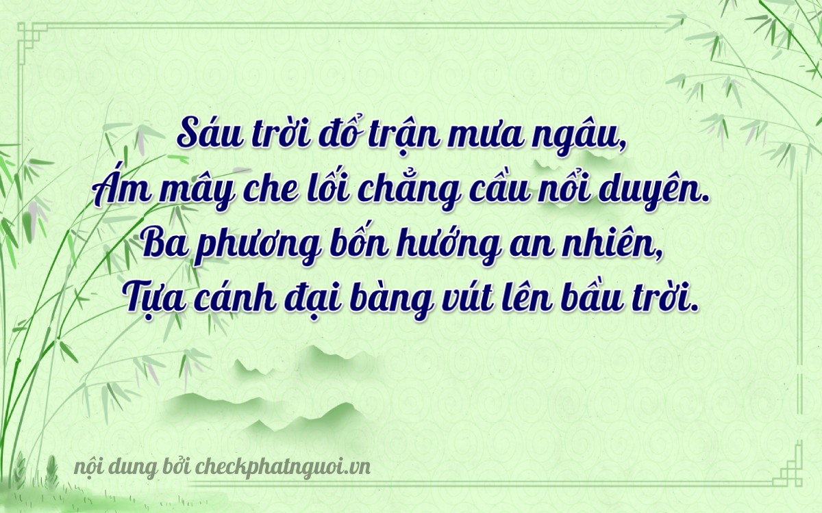 Bài thơ ý nghĩa cho <b>biển số 68H-03683</b> tại website checkphatnguoi.vn