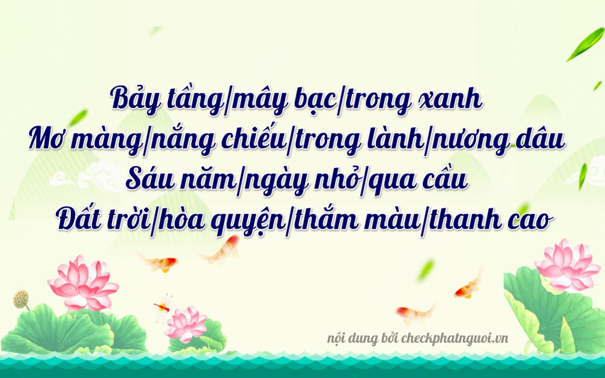Bài thơ ý nghĩa cho <b>biển số 68H-05742</b> tại website checkphatnguoi.vn