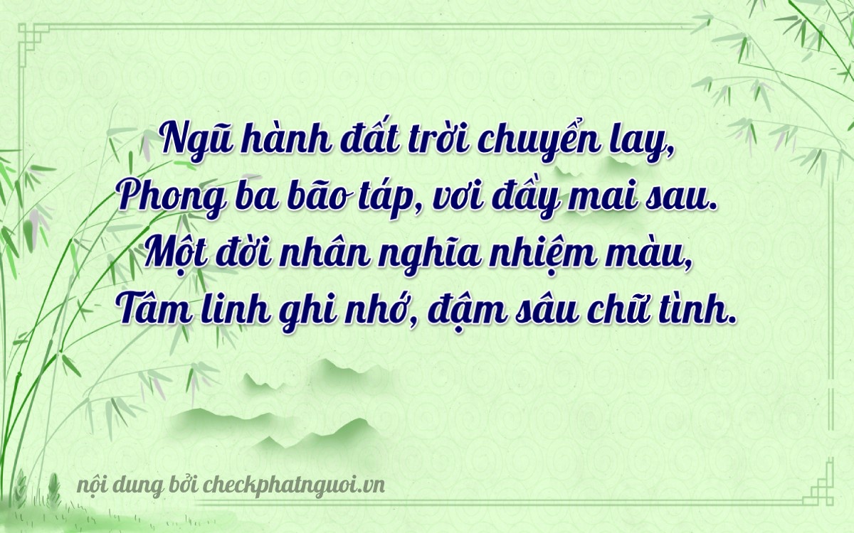 Bài thơ ý nghĩa cho <b>biển số 68H1-08542</b> tại website checkphatnguoi.vn