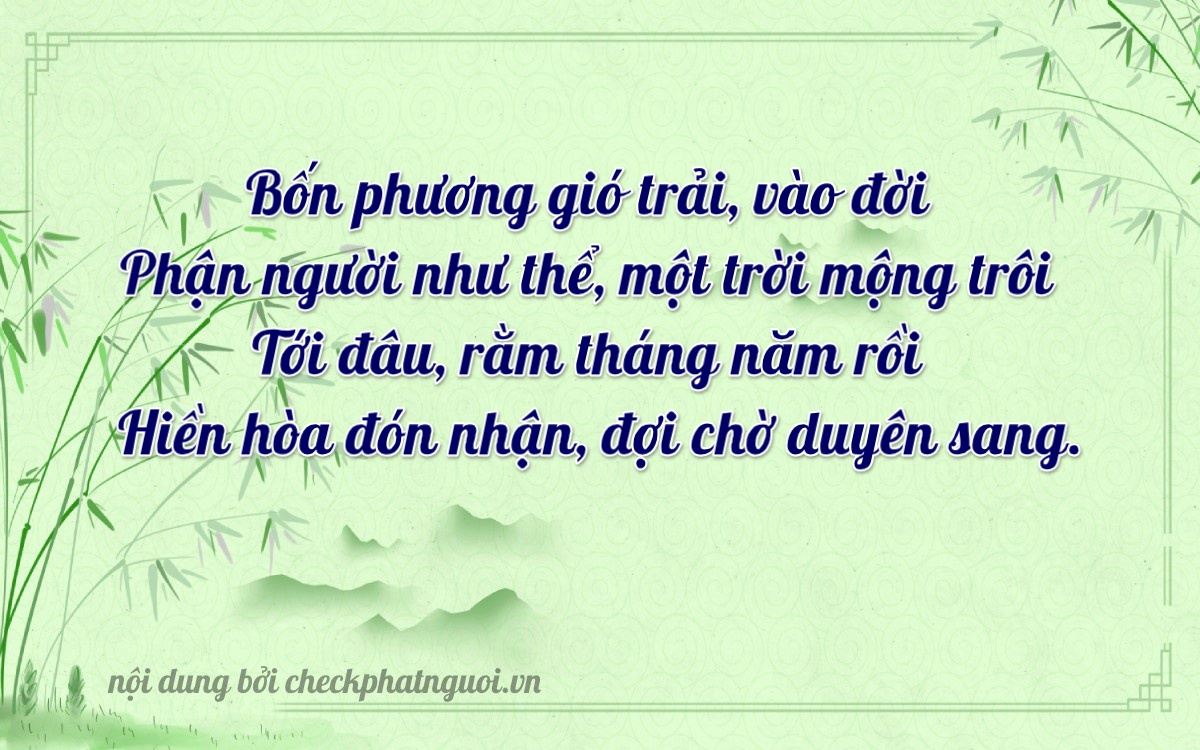 Bài thơ ý nghĩa cho <b>biển số 68H1-14787</b> tại website checkphatnguoi.vn