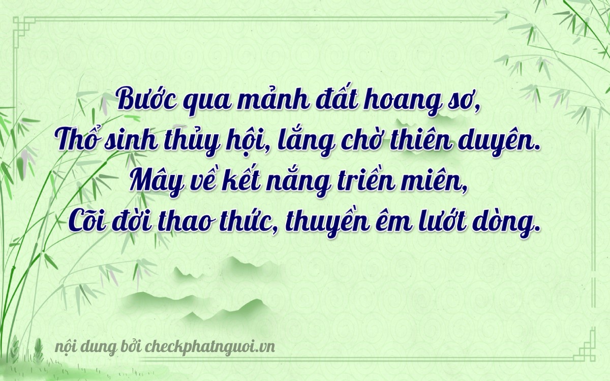 Bài thơ ý nghĩa cho <b>biển số 68K1-20970</b> tại website checkphatnguoi.vn