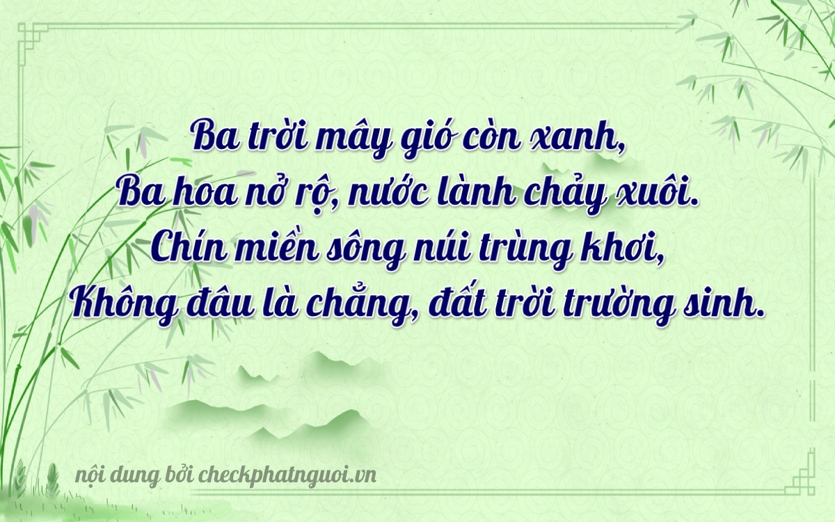 Bài thơ ý nghĩa cho <b>biển số 68K1-33901</b> tại website checkphatnguoi.vn