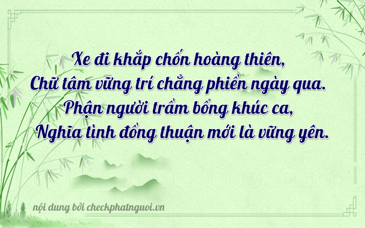 Bài thơ ý nghĩa cho <b>biển số 68KA-09106</b> tại website checkphatnguoi.vn