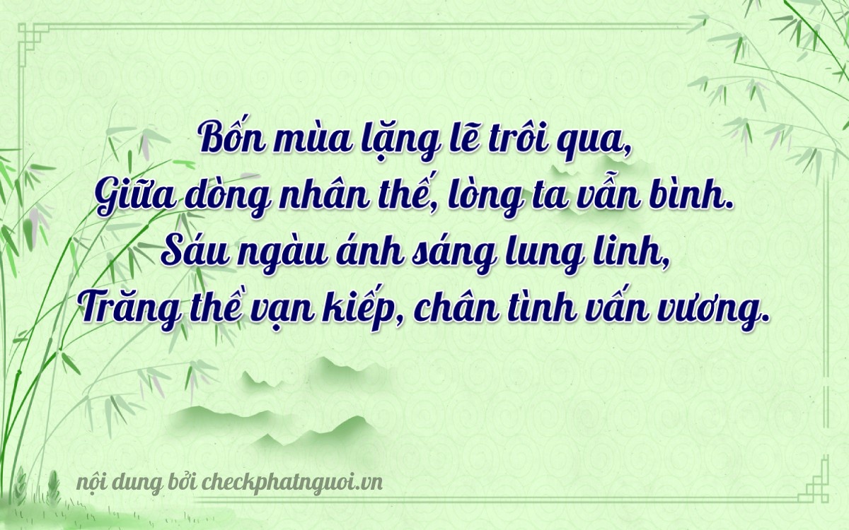 Bài thơ ý nghĩa cho <b>biển số 68KA-17062</b> tại website checkphatnguoi.vn