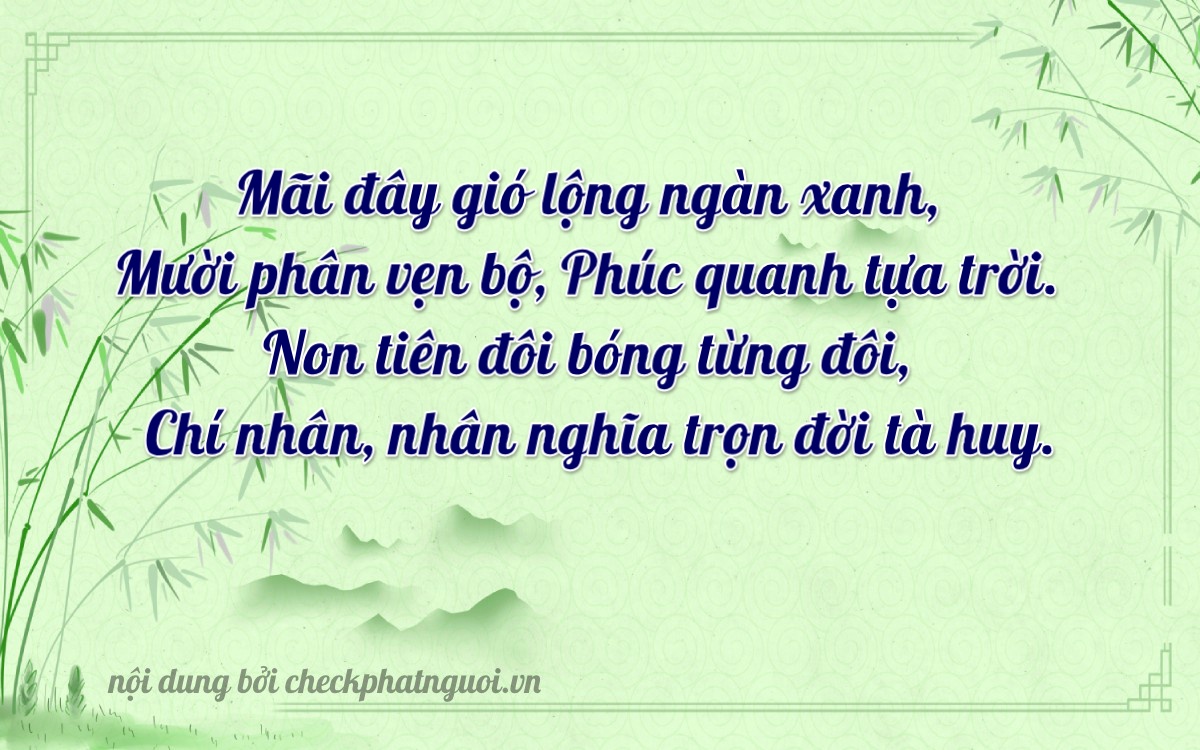Bài thơ ý nghĩa cho <b>biển số 68M1-10222</b> tại website checkphatnguoi.vn