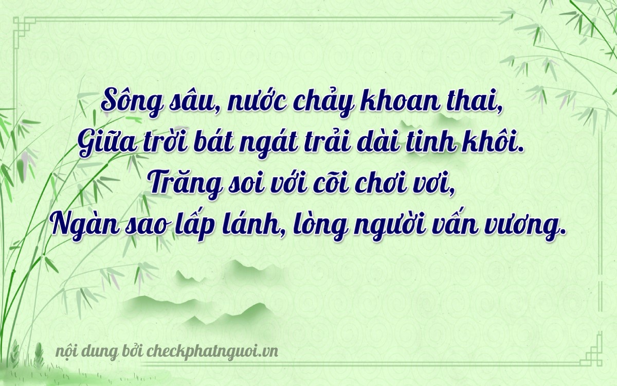 Bài thơ ý nghĩa cho <b>biển số 68M1-35807</b> tại website checkphatnguoi.vn