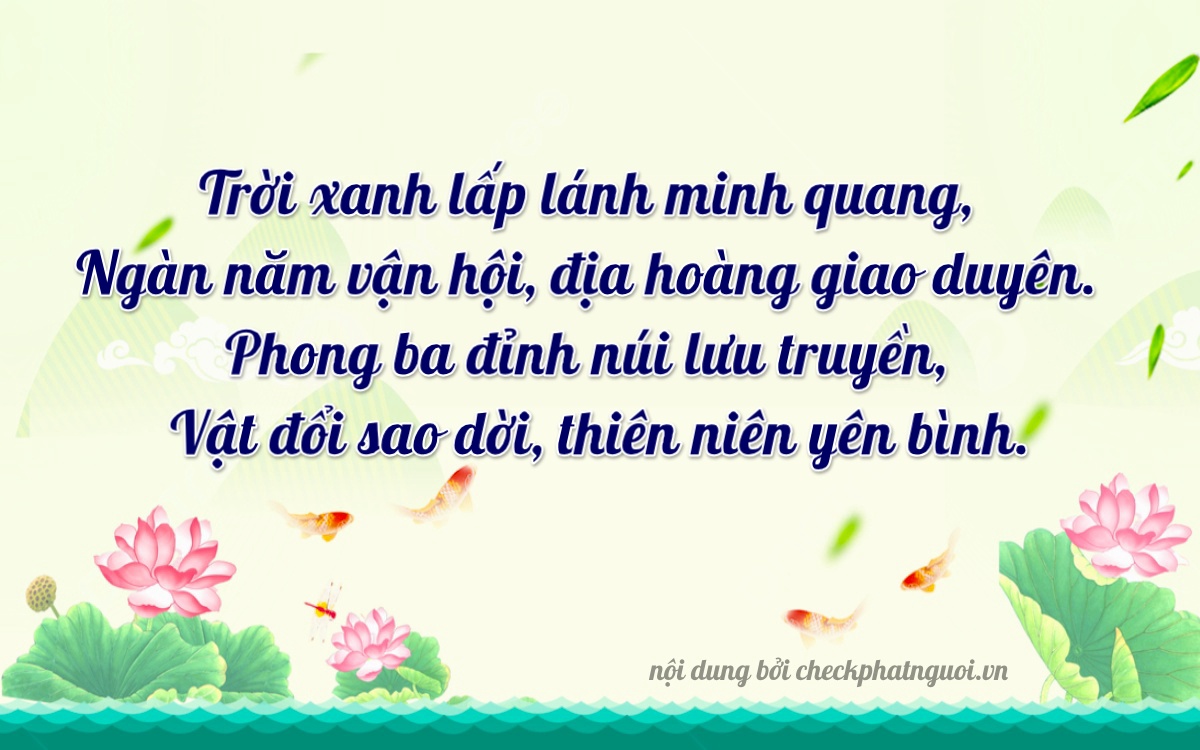 Bài thơ ý nghĩa cho <b>biển số 68M1-99999</b> tại website checkphatnguoi.vn