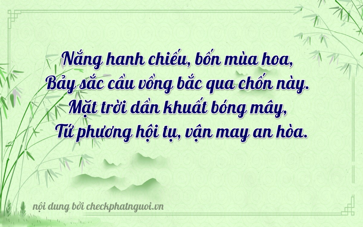 Bài thơ ý nghĩa cho <b>biển số 68M-28074</b> tại website checkphatnguoi.vn