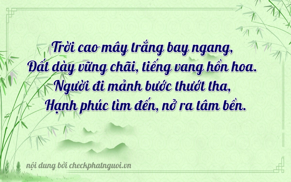 Bài thơ ý nghĩa cho <b>biển số 68M-36682</b> tại website checkphatnguoi.vn