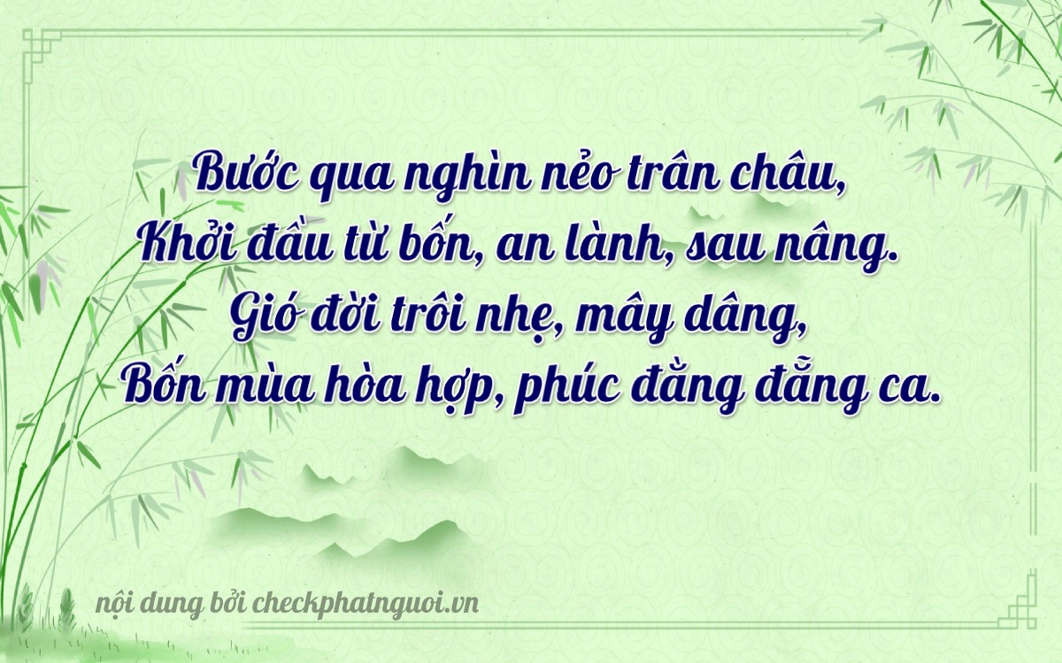 Bài thơ ý nghĩa cho <b>biển số 68M-4445</b> tại website checkphatnguoi.vn