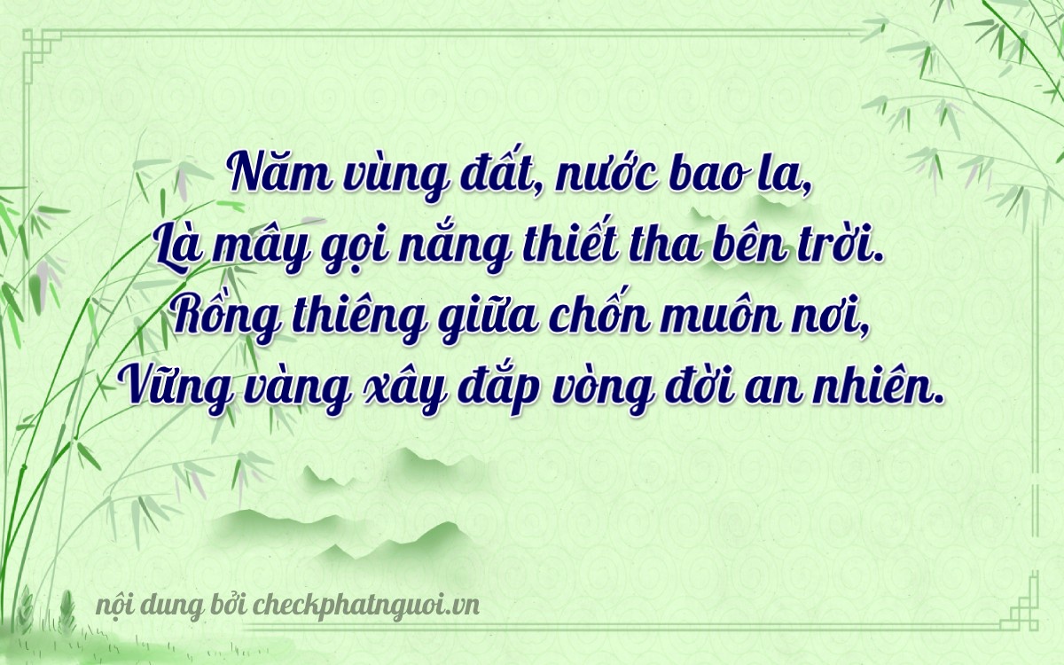 Bài thơ ý nghĩa cho <b>biển số 68N1-05625</b> tại website checkphatnguoi.vn