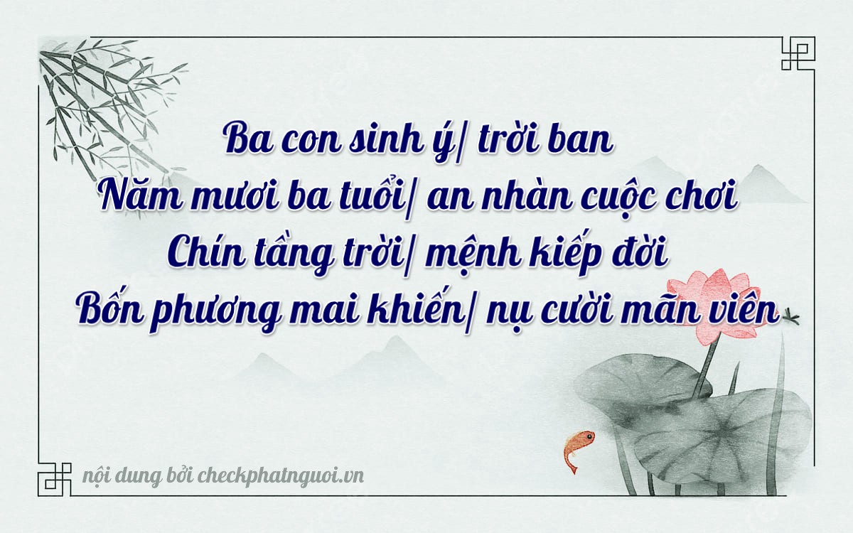 Bài thơ ý nghĩa cho <b>biển số 68N1-35394</b> tại website checkphatnguoi.vn