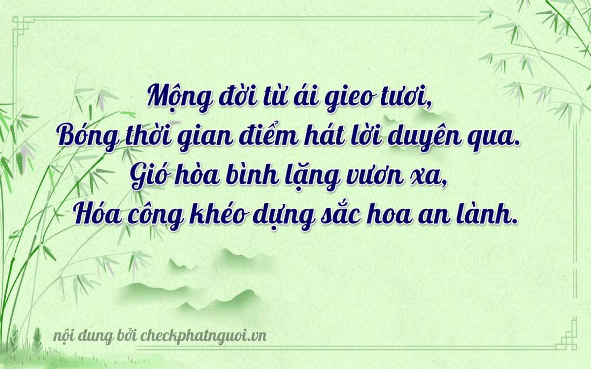 Bài thơ ý nghĩa cho <b>biển số 68N1-40345</b> tại website checkphatnguoi.vn