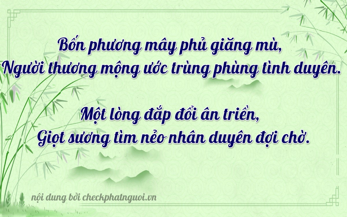 Bài thơ ý nghĩa cho <b>biển số 68N1-41434</b> tại website checkphatnguoi.vn