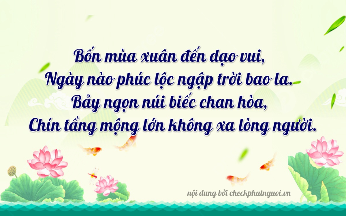 Bài thơ ý nghĩa cho <b>biển số 68N1-41479</b> tại website checkphatnguoi.vn