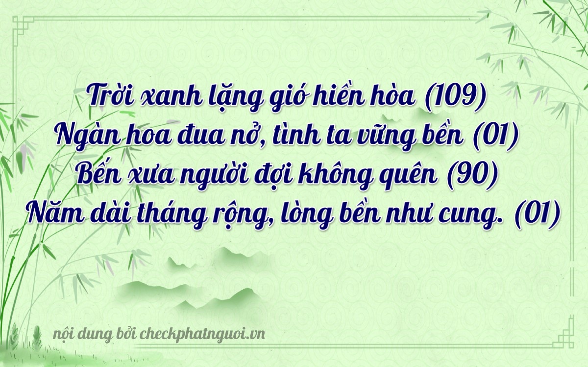 Bài thơ ý nghĩa cho <b>biển số 68NA-10901</b> tại website checkphatnguoi.vn