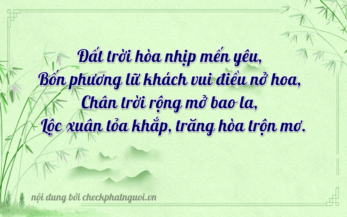 Bài thơ ý nghĩa cho <b>biển số 68P1-47573</b> tại website checkphatnguoi.vn