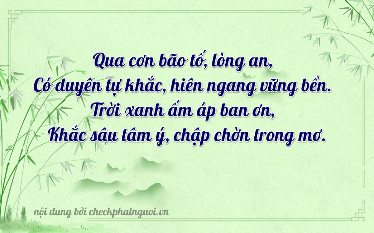 Bài thơ ý nghĩa cho <b>biển số 68P1-70746</b> tại website checkphatnguoi.vn