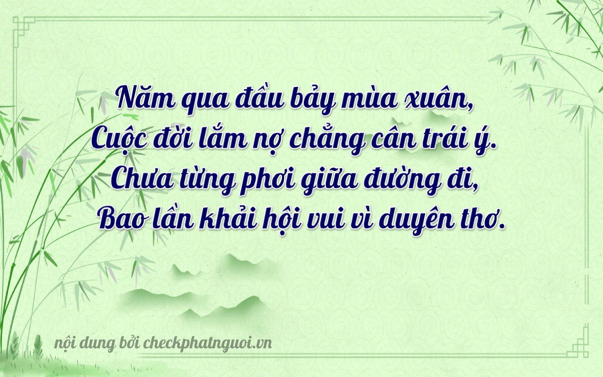 Bài thơ ý nghĩa cho <b>biển số 68S1-57282</b> tại website checkphatnguoi.vn