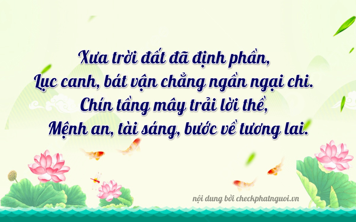 Bài thơ ý nghĩa cho <b>biển số 68S1-64628</b> tại website checkphatnguoi.vn
