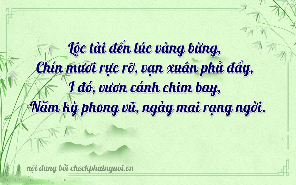 Bài thơ ý nghĩa cho <b>biển số 68S1-69295</b> tại website checkphatnguoi.vn