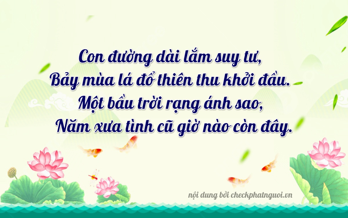 Bài thơ ý nghĩa cho <b>biển số 68S1-72154</b> tại website checkphatnguoi.vn