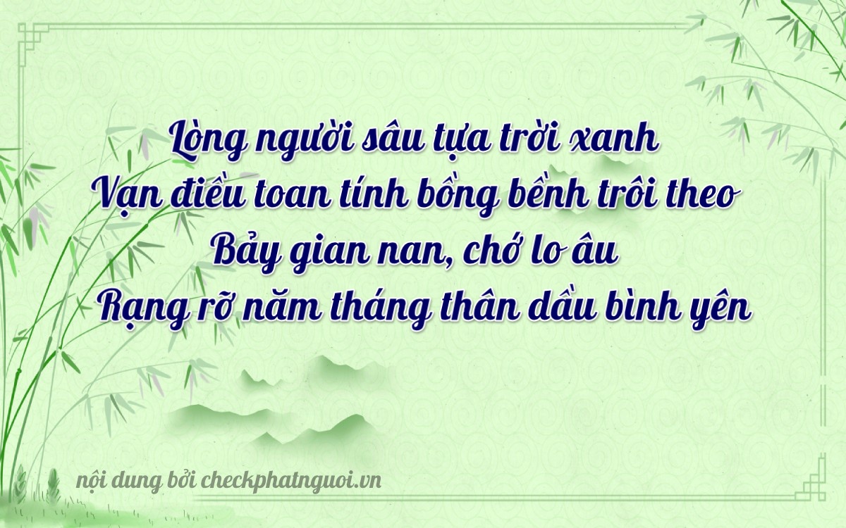 Bài thơ ý nghĩa cho <b>biển số 68T1-61715</b> tại website checkphatnguoi.vn