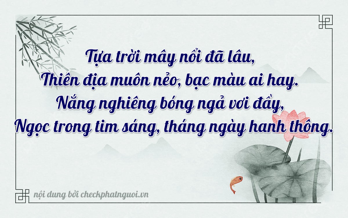 Bài thơ ý nghĩa cho <b>biển số 68X1-01130</b> tại website checkphatnguoi.vn