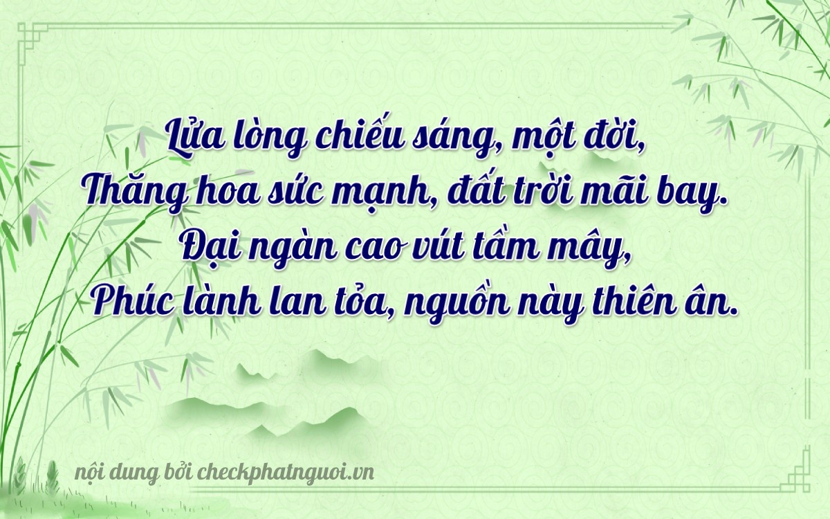 Bài thơ ý nghĩa cho <b>biển số 68X1-24845</b> tại website checkphatnguoi.vn