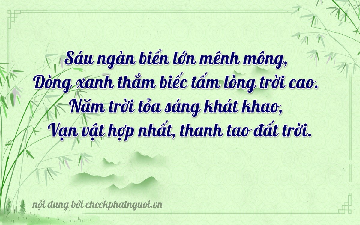 Bài thơ ý nghĩa cho <b>biển số 68X1-36510</b> tại website checkphatnguoi.vn