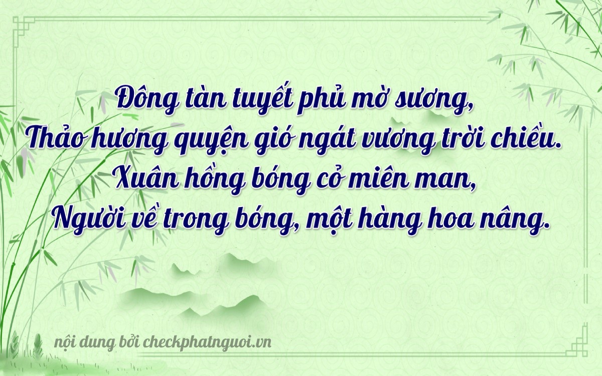Bài thơ ý nghĩa cho <b>biển số 68X1-40942</b> tại website checkphatnguoi.vn