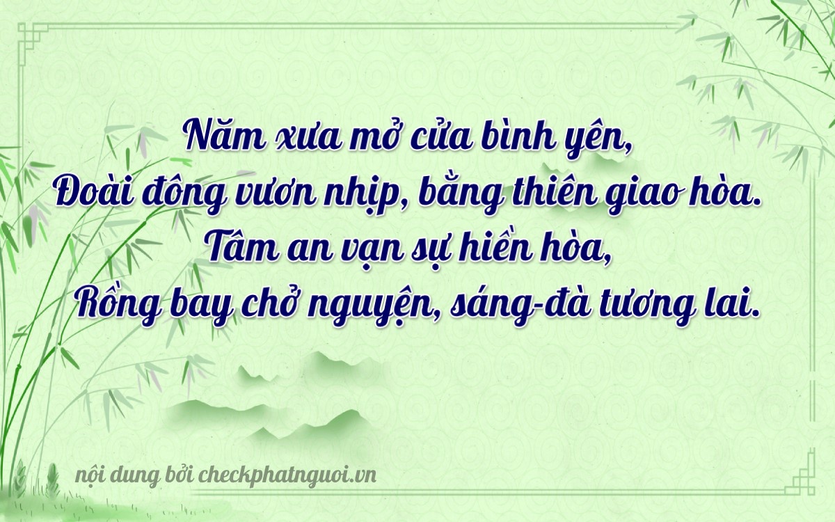 Bài thơ ý nghĩa cho <b>biển số 68X1-51141</b> tại website checkphatnguoi.vn