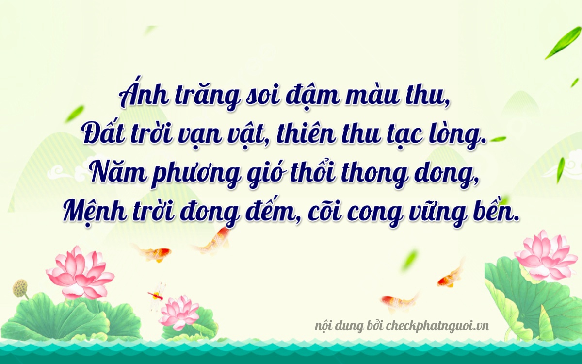 Bài thơ ý nghĩa cho <b>biển số 68X1-65142</b> tại website checkphatnguoi.vn